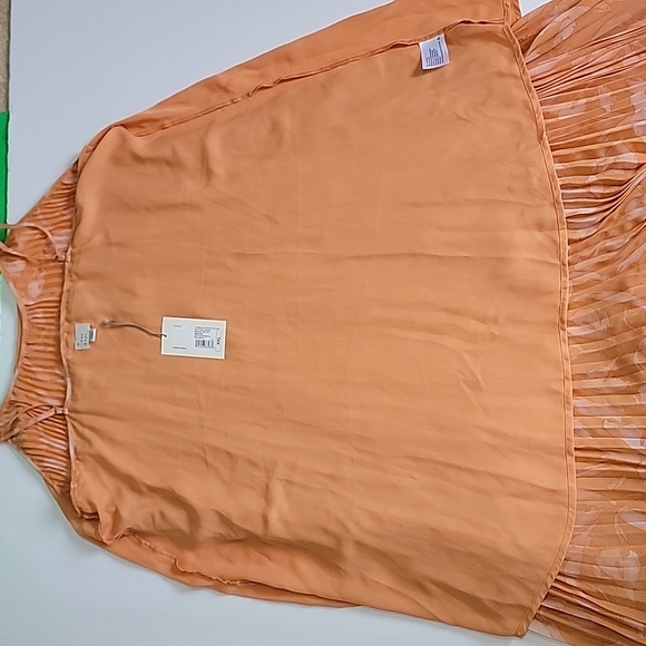 A NEW DAY JUNIOR ORANGE ACCORDION PLEATED DRESS/  XXL. - Picture 8 of 10